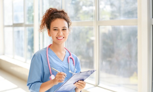 a nurse in her work environment